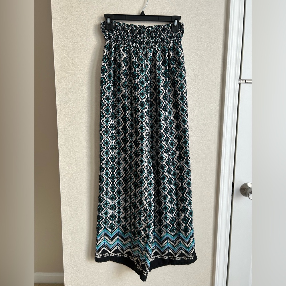JOE B by Joe Benbasset Wide Leg Flowy Geometric Pants